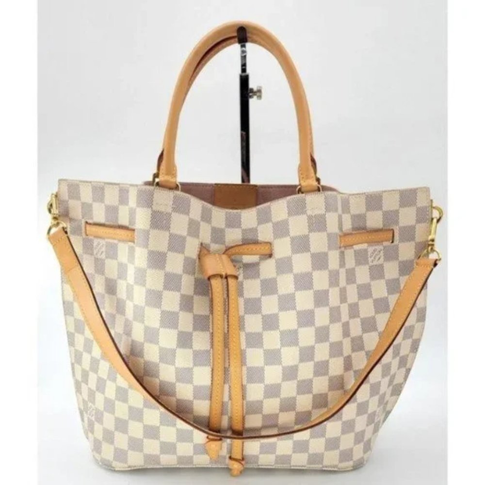 Louis Vuitton Girolata Shoulder Bag in Damier Azur Canvas | Excellent Condition